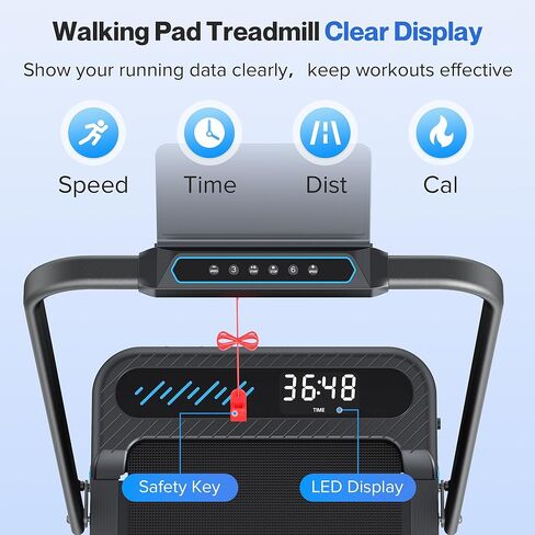 Foldable Treadmill with 10% Incline, 4 in 1 Compact Walking Pad Treadmill with Handle Bar for Home Small Spaces, 3.0HP Portable Quiet Under Desk Treadmills, 350 LBS Capacity, Smart APP, LED Display in Saudi Arabia