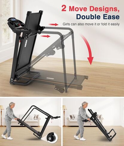 جهاز مشي ريدليرو مع درابزين طويل - جهاز مشي لكبار السن بسعة 300 رطل - قابل للطي وخفيف الوزن مع عجلات وكأس وحامل هاتف - آلة استعادة للمنزل أو الشقة in Kuwait