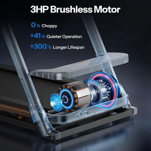 Niceday TM2 Incline Treadmill with 18% Auto Incline, Wide Belt Foldable Running Treadmills with Handles for Home 380 lb Capacity, 0.6-8.7MPH Indoor Running Machine for Home Gym, 3.0HP Quiet Brushless in Kuwait