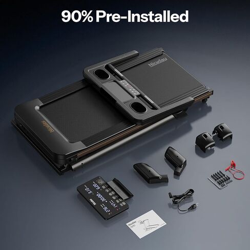 Niceday TM2 Incline Treadmill with 18% Auto Incline, Wide Belt Foldable Running Treadmills with Handles for Home 380 lb Capacity, 0.6-8.7MPH Indoor Running Machine for Home Gym, 3.0HP Quiet Brushless in Kuwait