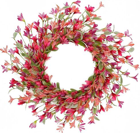 Artificial Spring Wreaths for Front Door 22 inch Peony Wreath Summer Wreath with Peony Flower,Hydrangeas, Daisy for Front Door Indoor Outdoor Wedding Home Wall Window Festival Decoration in Kuwait
