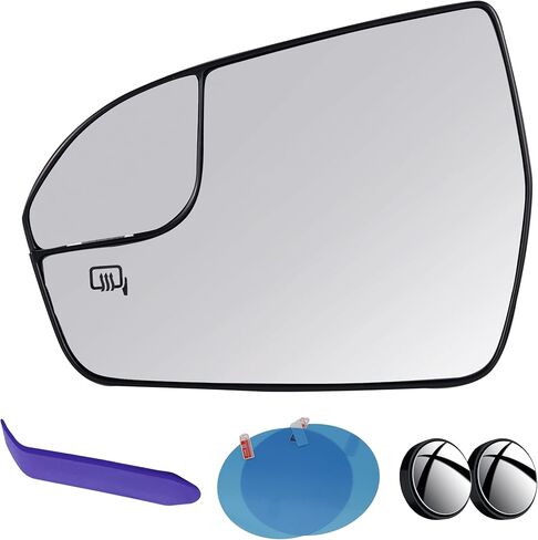 EAP DRIVER Side Mirror Glass متوافق مع Lincoln MKX 2016-2018 ، MKC 2015-2019 ، Nautilus 2019-2023 ، يتم تسخينه مع بقعة عمياء ، دون تعتيم السيارات ، EJ7Z17K707G NJ7Z17K707C in Kuwait