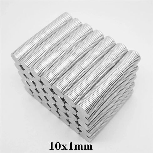 KKHOUSE 100PCS 10x1mm Thin Magnet 10mmX1mm Permanent disc 10x1mm Magnetic Round Magnet 10 * 1 mm Refrigerator Magnets, Fridge, Office, Whiteboard Magnets for Crafts,Office, Kitchen in Kuwait