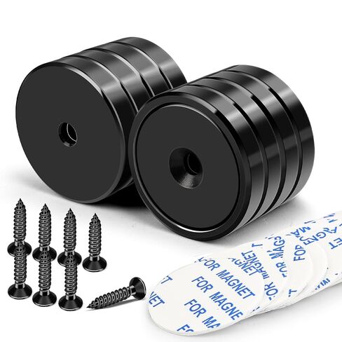مغناطيس كأس النيوديميوم E BAVITE، مغناطيسات أرضية نادرة ذات قوة شديدة، تحمل ما يصل إلى 110 رطل، مغناطيس كوب مع فتحة غاطسة ومسامير غير قابلة للصدأ للمطبخ، والحرف اليدوية، والمكتب وما إلى ذلك - عبوة من 12 قطعة in Kuwait