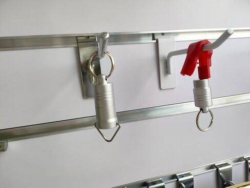 Magnetic Key for Hook Lock Key,Magnet Tool for Peg Stop Lock Key,Pocket Key,Permanent Powerful Magnet with Keychain,Earth Magnets in Silver Pack of 3 in Kuwait