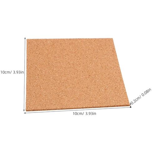 Garneck 20pcs Self Adhesive Cork Squares Non Slip Glass Table Bumpers Shock Absorber Pads for Desk Furniture Photo Frame Protection in Saudi Arabia