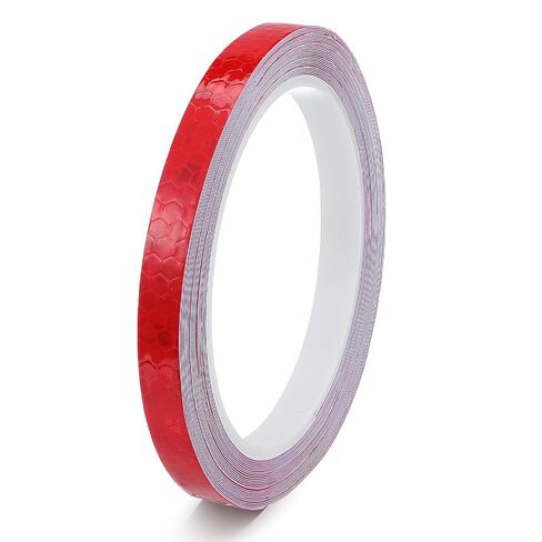 TIESOME Neon Reflective Tape 0.4In x 26 Feet, Safety Warning Glow in The Dark Tape High Viscosity Waterproof Durable Lasting Color Neon Tapes Outdoor DOT Auto Stickers for Bikes Trailers Trucks(Red) in Saudi Arabia