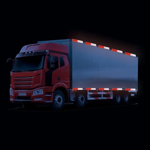 شريط عاكس 23 قطعة - 2 بوصة × 12 بوصة أحمر/أبيض DOT-C2 ملصقات أمان مقاومة للماء، شريط لاصق ذاتي اللصق عاكس عالي القوة للشاحنات والقوارب وعلامات التحذير الخارجية in Kuwait