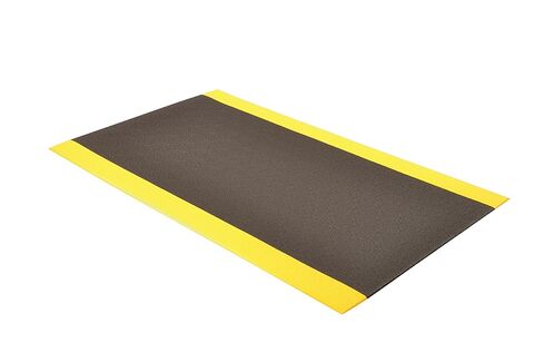 NoTrax 825 Cushion Stat™ w/Dyna-Shield® Dissipative/Anti-Static Mat, 3' X 5' Black/Yellow in Saudi Arabia
