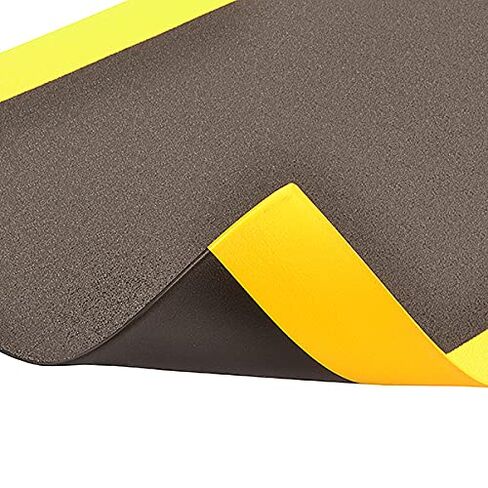 NoTrax 825 Cushion Stat™ w/Dyna-Shield® Dissipative/Anti-Static Mat, 3' X 5' Black/Yellow in Saudi Arabia