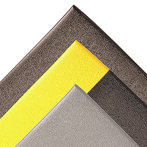 NoTrax 825 Cushion Stat™ w/Dyna-Shield® Dissipative/Anti-Static Mat, 3' X 5' Black/Yellow in Saudi Arabia