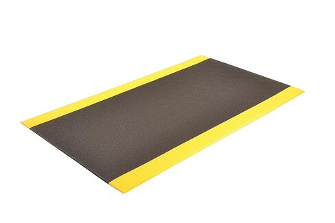 NoTrax 825 Cushion Stat™ w/Dyna-Shield® Dissipative/Anti-Static Mat, 3' X 5' Black/Yellow in Saudi Arabia