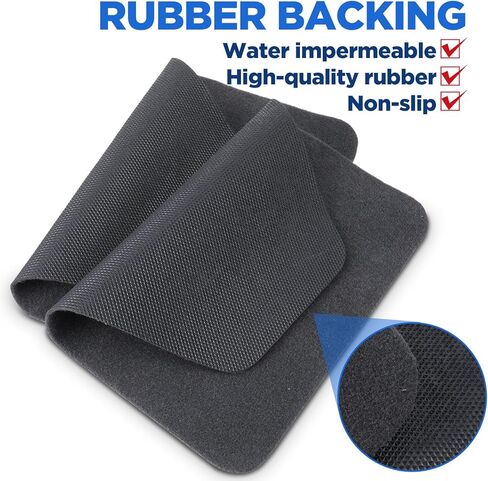 12 Pcs Urinal Mats, TPR Non-Slip Washable Disposable Urinal Pads, Water Absorption Odor Eliminating Floor Mats for Men's Bathroom Restroom Commercial, 20.5 x 17.7 Inches (Black, Gray) in Saudi Arabia