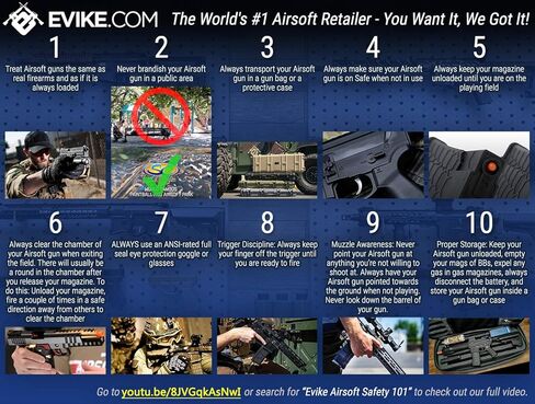 Evike Airsoft - Angel Custom 1500 Round Firestorm AEG Airsoft Drum Flashmag (الموديل: مجموعة الحزمة/أسود) in Kuwait