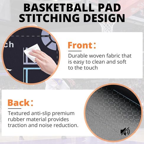 Portable Basketball Footwork Training Mat,Non-Slip Footwork Agility Mat for All basketball enthusiasts,Durable basketball footwork training equipment suitable for all ages, effectively enhancing speed, strength, and coordination. in Kuwait