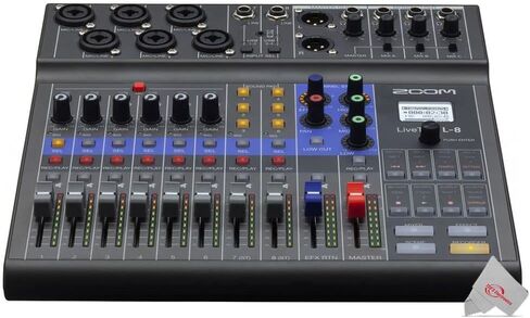 Zoom LiveTrak L-8 Portable Podcast 8-Track Digital Mixer And Multitrack Recorder + VidPro 1Pr Shotgun Microphone Kit with Case and Accessories + Accessory Kit in Saudi Arabia