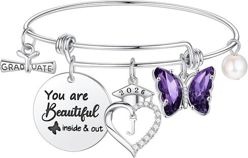 هدايا التخرج من Yesteel لعام 2025 ، فئة 2025 ، أساور التخرج الأولية الملهمة ، هدايا كلية كبار السن في مدرسة الثانوية ، المجوهرات لأفضل صديق لها ابنتها in Kuwait