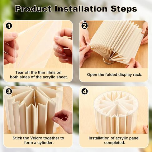 8 Pack Foldable Risers For Table Display, Thick Acrylic & Cardboard Foldable Cake Risers, Complete Multi-Level Display Solution for Wedding, Birthday, Party & DIY Dessert Tables(champagne) in Saudi Arabia