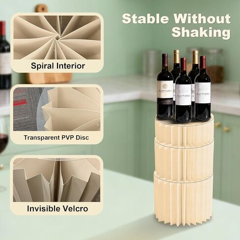 8 Pack Foldable Risers For Table Display, Thick Acrylic & Cardboard Foldable Cake Risers, Complete Multi-Level Display Solution for Wedding, Birthday, Party & DIY Dessert Tables(champagne) in Saudi Arabia