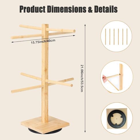 Pretzel Stand,Rotatable Pretzel Holder Wooden,Multifunctional Donut/Bagel/Pretzels Holder Stands Display For Oktoberfest Party,Hanging Sausage stand in Kuwait