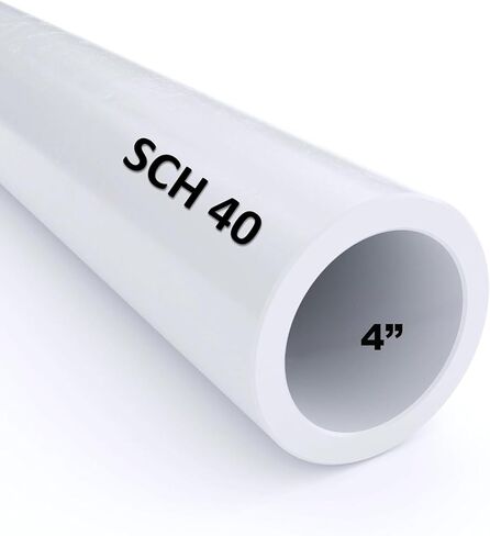 VENTRAL Schedule 40 PVC Pipe 4 Inch (4.5 OD), White, Cut Lengths for Plumbing, Landscape, Pool, Spa (18 Inches Long) in Kuwait