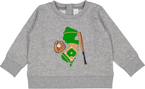 inktastic New Jersey Baseball with Bat and Glove Baby Sweatshirt in Saudi Arabia