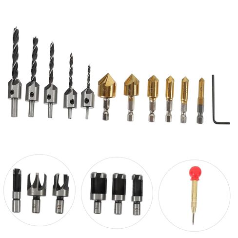 DECHOUS 1Set Countersink Drill Bit Wood Plug Cutter for Home Renovation DIY Projects Woodworking Tools for Accurate Openings Compact Convenient Design in Saudi Arabia