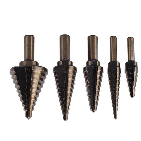 5 Pcs Set Step Drill Bit 3/16 to 1‑3/8 Inch Carbide Drill Cone Bits for Wood Metal Plastic in Saudi Arabia