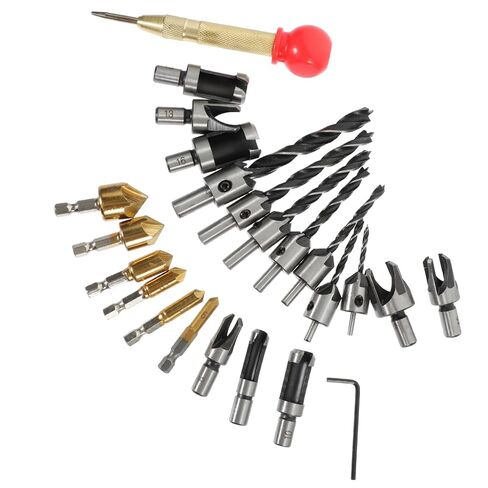 Luxshiny 1Set Woodworking Drilling Tool Countersink Drill Bits Wood Plug Cutter for Construction for DIY Projects Renovation in Kuwait