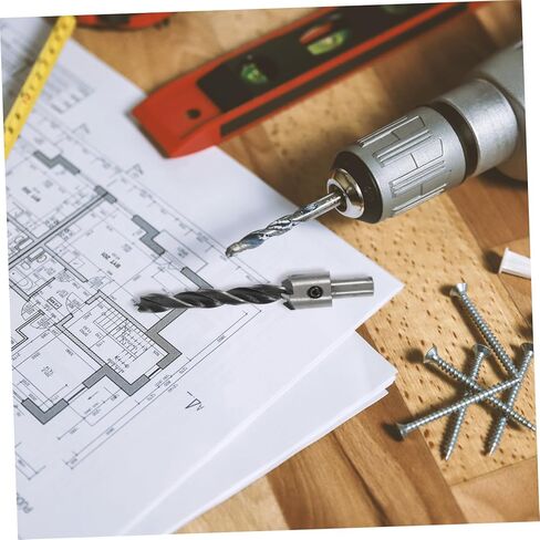 Luxshiny 1Set Woodworking Drilling Tool Countersink Drill Bits Wood Plug Cutter for Construction for DIY Projects Renovation in Kuwait