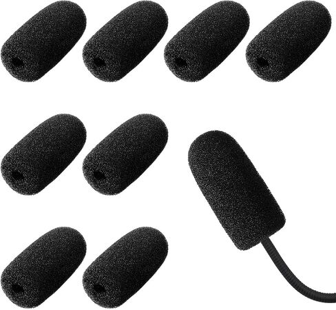 10 Pcs Small Microphone Foam Covers Microphone Windscreens Covers High Density Foam Cover for Headset Protection Mike Protection (1.4x0.7x0.2 Inch) in Kuwait