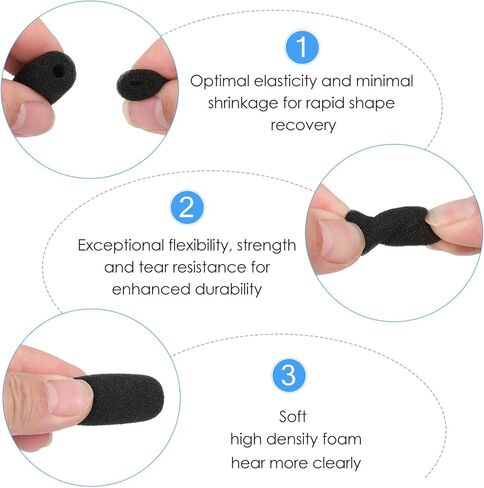 10 Pcs Small Microphone Foam Covers Microphone Windscreens Covers High Density Foam Cover for Headset Protection Mike Protection (1.4x0.7x0.2 Inch) in Kuwait