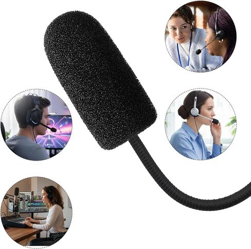 10 Pcs Small Microphone Foam Covers Microphone Windscreens Covers High Density Foam Cover for Headset Protection Mike Protection (1.4x0.7x0.2 Inch) in Kuwait