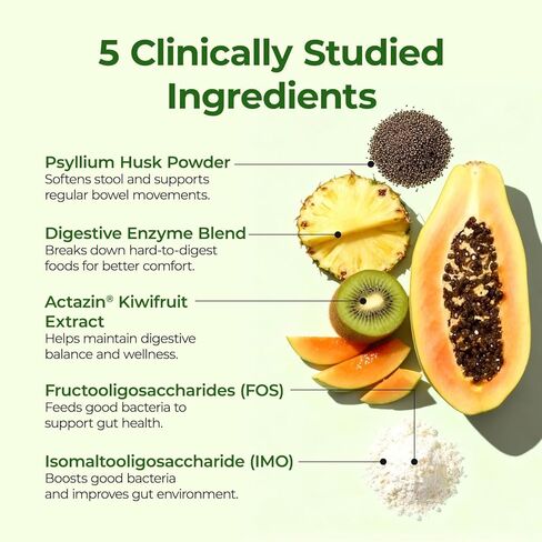 مسحوق قشر السيليوم العضوي من أوكسي إنرجي، مكمل مسحوق ألياف فاكهة الكيوي الطبيعية من أجل صحة الأمعاء القابلة للذوبان وتخفيف الانتفاخ وصحة الجهاز الهضمي، نباتي، خالي من الغلوتين، غير معدل وراثيًا، 30 عبوة in Kuwait