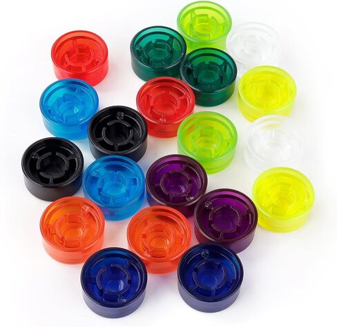 Banworks Plastic Electric Guitar Effect Pedal Footswitch Cap Cover Effects Pedal Footswitch Button Toppers Pedal Nail Caps Protection Cap Pack of 20 Mixed Color JT-XGQCDM-01 in Saudi Arabia