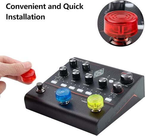 Banworks Plastic Electric Guitar Effect Pedal Footswitch Cap Cover Effects Pedal Footswitch Button Toppers Pedal Nail Caps Protection Cap Pack of 20 Mixed Color JT-XGQCDM-01 in Saudi Arabia