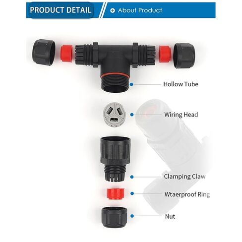 IP68 I/T Shape Waterproof Connector 2/3/5 Pin Wire Quick Screw Connect Push-in Terminals Electric Junction Box in Kuwait