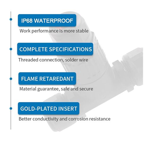 IP68 I/T Shape Waterproof Connector 2/3/5 Pin Wire Quick Screw Connect Push-in Terminals Electric Junction Box in Kuwait