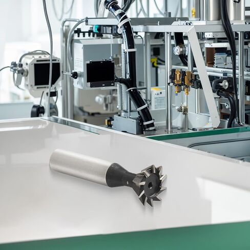 Dovetail Milling Cutter 60 Degree 6 Flutes HSS 20mm Blade for Stainless Steel Carbon Steel Cast Iron Alloy Steel Die Steel Non Ferrous Metal with High Hardness Wear Resistance and Long Service Life in Kuwait