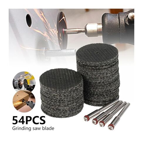 54PCS Abrasive Cutting Disc 32mm Mandrels Grinding Polishing Wheels for Accesories Metal Cutting Rotary Tool Saw Blade in Kuwait