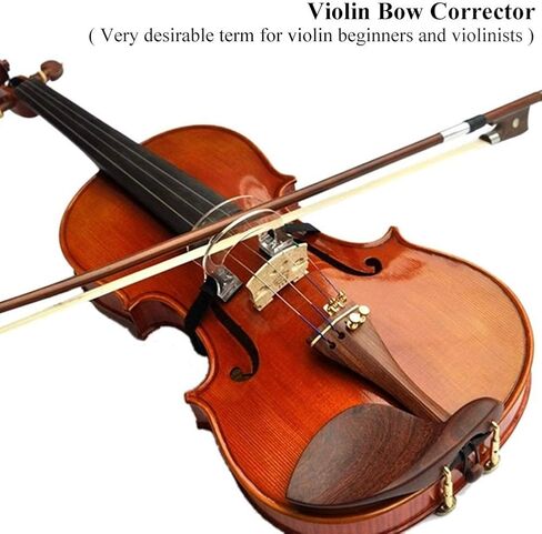 Alomejor Violin Bow Corrector Violin Bow Collimator Guilding Tool with Adjustable Strap for Beginner Training Practice(1/8 1/4) in Kuwait