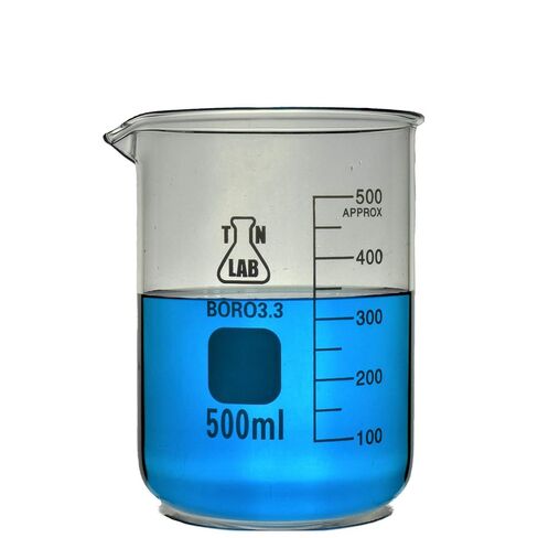 TN LAB Beaker Set Glass 5-Piece Set 50-100-250-500-1000ml (1) in Saudi Arabia