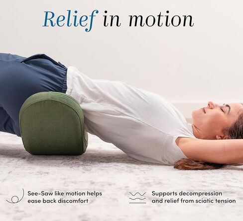 Halo Lumbar Massage Stretcher with 8 Acupressure Nodes for Waist, Hip, and Back Pain Relief, Ergonomically Designed for Active Stretching, Recovery Gift in Saudi Arabia