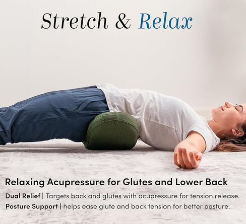 Halo Lumbar Massage Stretcher with 8 Acupressure Nodes for Waist, Hip, and Back Pain Relief, Ergonomically Designed for Active Stretching, Recovery Gift in Saudi Arabia