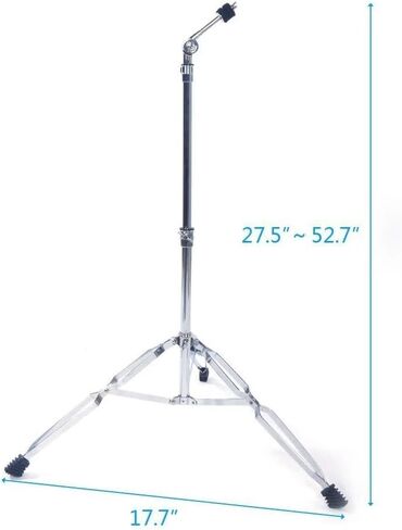 حامل صنج مستقيم الارتفاع قابل للتعديل - تصميم فولاذي مزدوج مع لمسة نهائية من الكروم in Kuwait