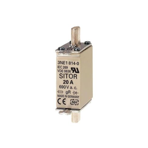 SITOR Fuse, with Measuring Contacts, NH000, Input: 50A, gS, UnAC: 690V, UnDC: 250V, Front-end Marking Alarm; 3NE NH000 50A 690V AC gS in Kuwait