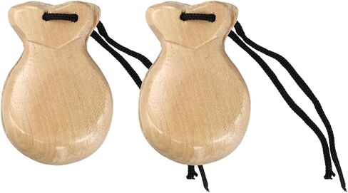 2 Pairs Spanish Castanets Wood Hand Percussion for Adults Beginners Dance Practice for Performance Wooden(Wooden) in Saudi Arabia