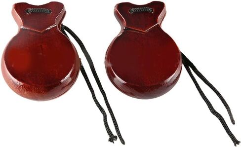 2 Pairs Spanish Castanets Wood Hand Percussion for Adults Beginners Dance Practice for Performance Wooden(Wooden) in Saudi Arabia