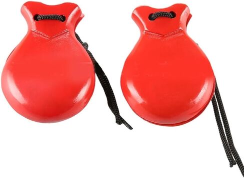 2 Pairs Spanish Castanets Wood Hand Percussion for Adults Beginners Dance Practice for Performance Wooden(Wooden) in Saudi Arabia