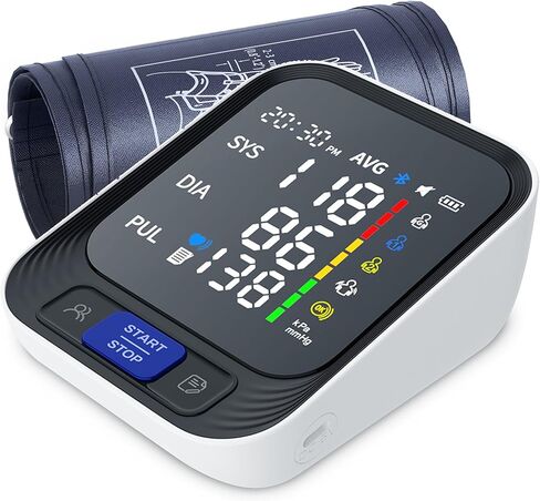 Blood Pressure Monitor - Automatic Blood Pressure Machine for Home Use - Large Color Screen and Large Adjustable Cuff for Reliable Readings in Saudi Arabia